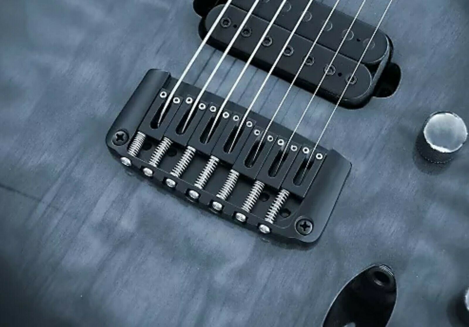 Hipshot Ibanez Gibraltar Replacement Hi-Mass Bridge 7-String, BLACK 4I