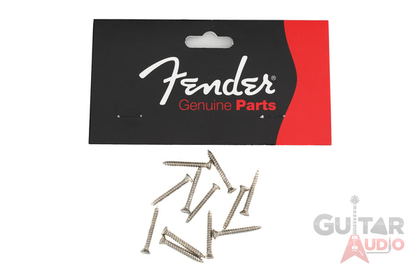 Genuine Fender Tele/Telecaster/Bass Guitar Bridge NICKEL Mounting Screws 12 Pack
