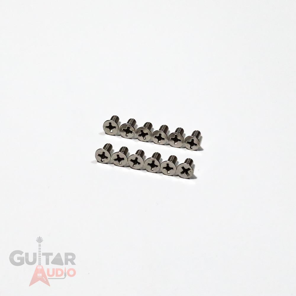 Genuine Fender Tremolo Block Mounting Screws, Chrome (12) 001-9656-049