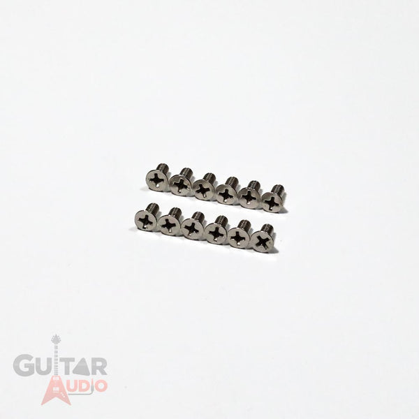 Genuine Fender Tremolo Block Mounting Screws, Chrome (12) 001-9656-049