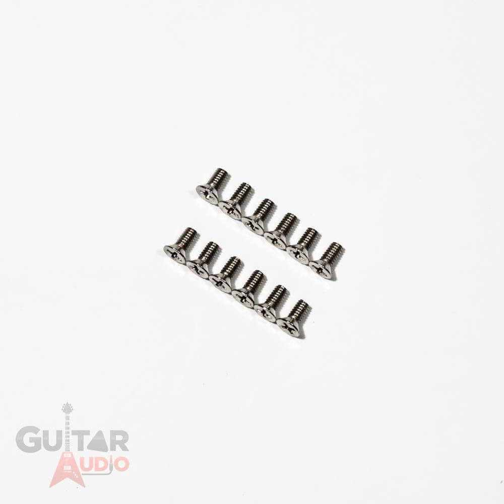 Genuine Fender Tremolo Block Mounting Screws, Chrome (12) 001-9656-049