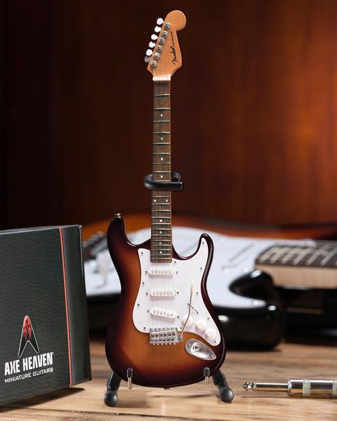 AXE HEAVEN Official Classic Sunburst Fender Strat Miniature Guitar Display Gift