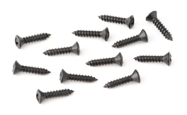 Genuine Fender Battery Cover Mounting Screws, Deluxe Series Basses, 4x1/2 Black