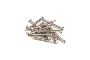 Genuine Fender 8x1-3/4" Neck Screws (12) for Vintage Telecaster, Esquire, NICKEL