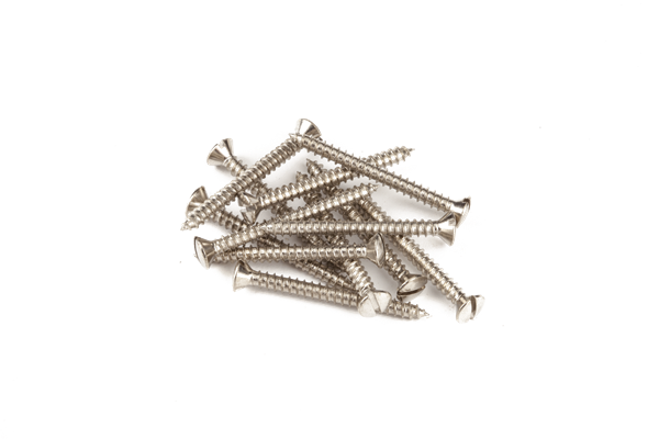 Genuine Fender 8x1-3/4" Neck Screws (12) for Vintage Telecaster, Esquire, NICKEL