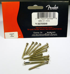 Genuine Fender Pickup Mounting Screws for P Bass/J Bass - Set of 12 - CHROME
