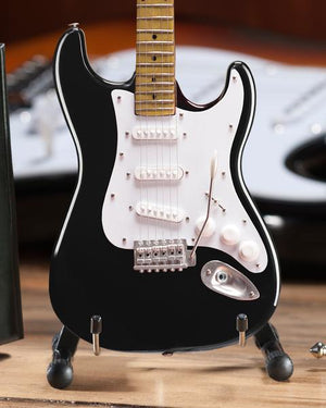 AXE HEAVEN Official Black Fender Strat Classic MINIATURE Guitar Display Gift