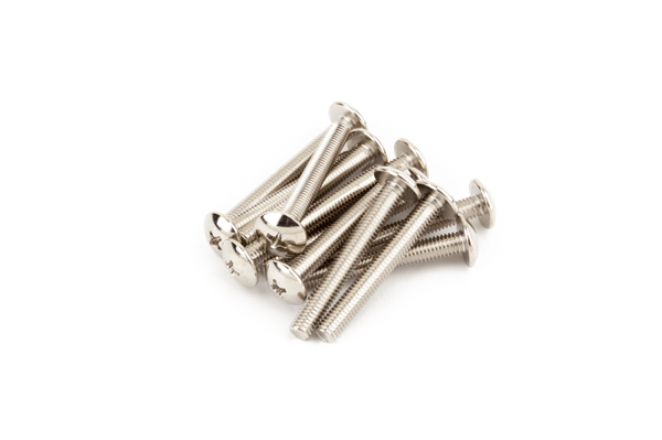 (12) Genuine Fender Chassis Mounting Screws, 10-32 X 1-1/2" Philips Head, Nickel