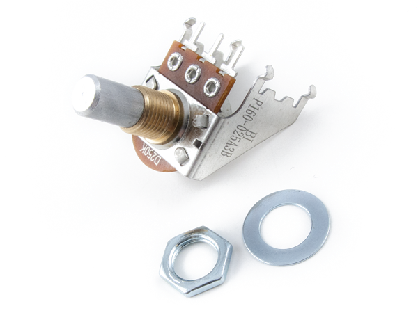 Genuine Fender 250K Audio Taper Snap-In-Style 1/4" Solid-Shaft Potentiometer