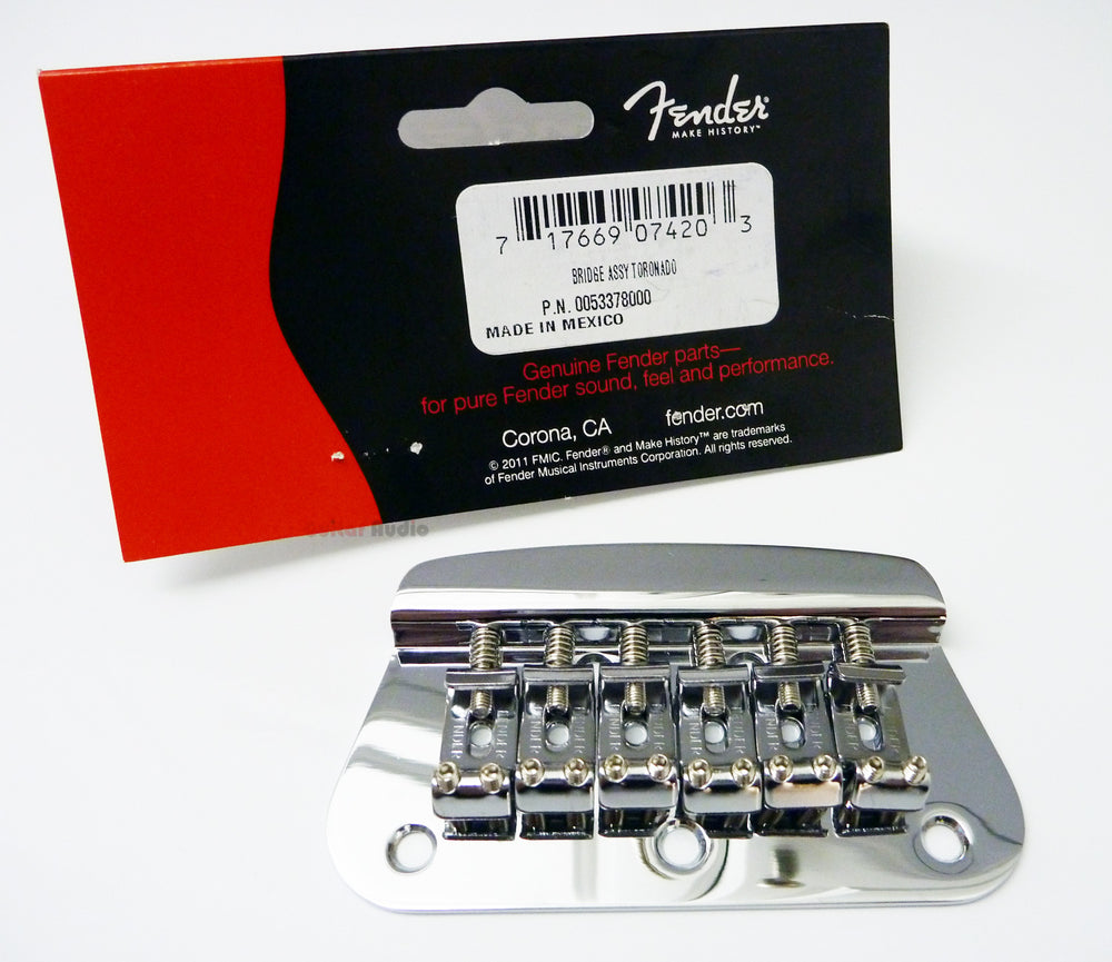 Genuine Fender Toronado Deluxe MIM (Mexico) Guitar Bridge Assembly - Chrome