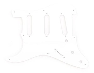 Genuine Fender Vintage '57 Stratocaster Lefty, 8-Hole, White 3-Ply Pickguard