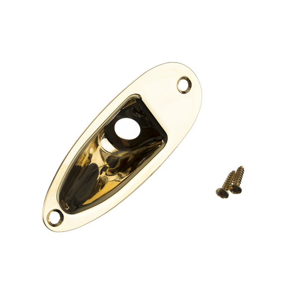 Genuine Fender Super Strat Input Jack Plate Ferrule (Import Models), Gold