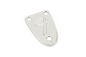 Genuine Fender '70s Vintage-Style 3-Bolt F-Stamped Bass Neck Plate, Chrome