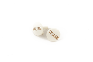 Genuine Fender Stratocaster S-1 Volume Switch Knob Caps, Parchment (SET OF 2)