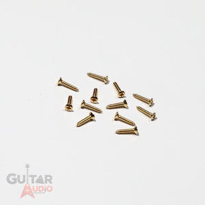 Genuine Gretsch Bezel Screws 0435G, Gold, 12-pack