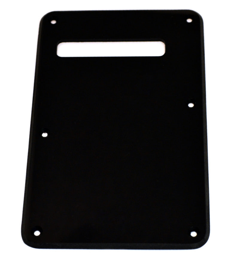 Genuine Fender American Deluxe Strat Guitar 1Ply BackPlate Tremolo Cover - BLACK