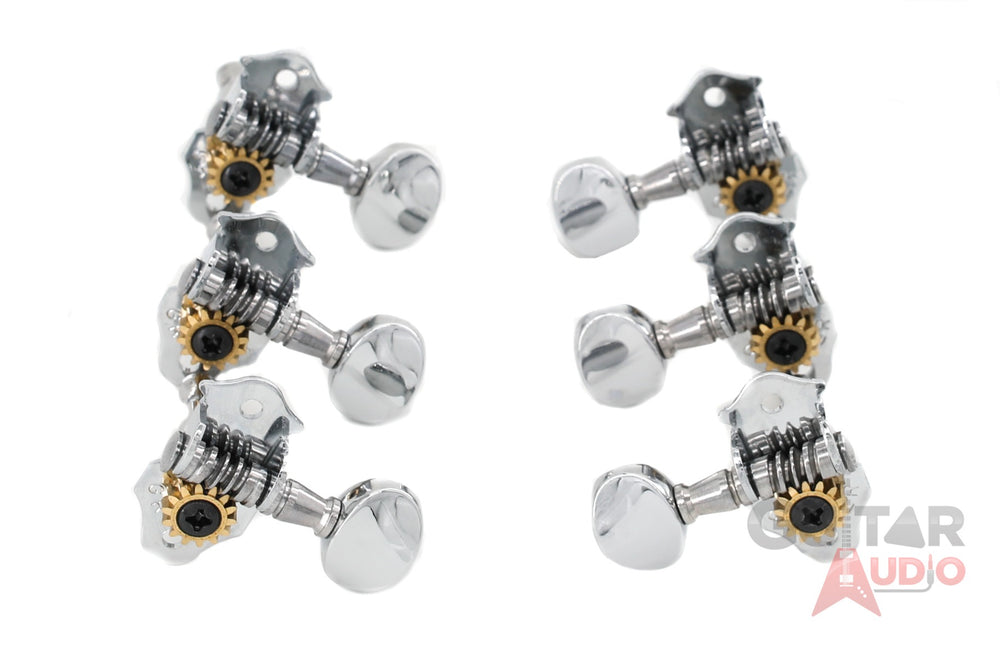 Grover V98CM Vintage Sta-Tite 3x3 Guitar Tuners Tuning Machines, Set of 6