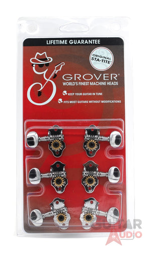 Grover V98CM Vintage Sta-Tite 3x3 Guitar Tuners Tuning Machines, Set of 6