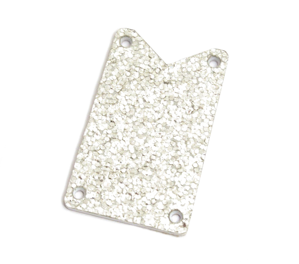 Genuine Gretsch Truss Rod Cover, Silver Falcon, Silver Sparkle, 006-2646-000
