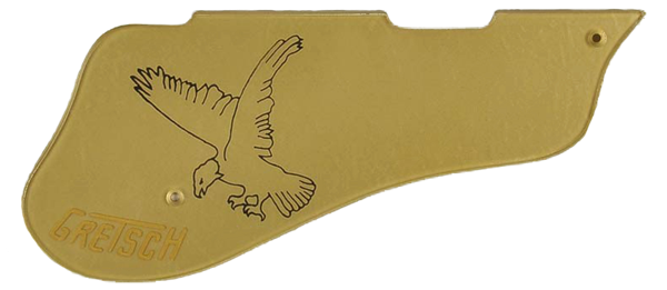 Genuine Gretsch Pickguard G6136 White Falcon Cut For Filter'Tron Pickups, Gold