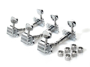 Genuine Gretsch 3x3 Tuning Keys (6) For Electromatic Guitars CHROME 006-2706-000