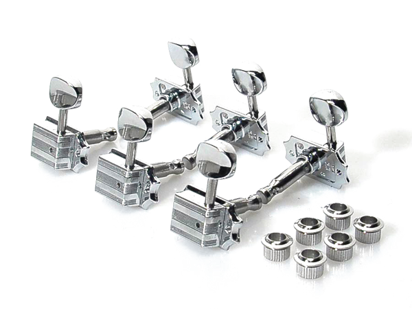 Genuine Gretsch 3x3 Tuning Keys (6) For Electromatic Guitars CHROME 006-2706-000