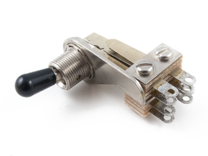 Genuine Fender 3-Position (DPDT) Toggle Pickup Switch, Chrome w/Black Tip