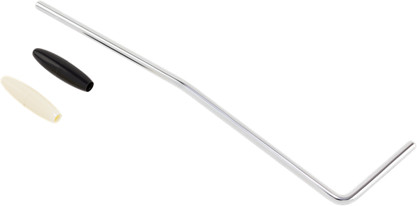 Genuine Fender Player Jaguar/Jazzmaster Tremolo Arm, Chrome w/Black White Tips