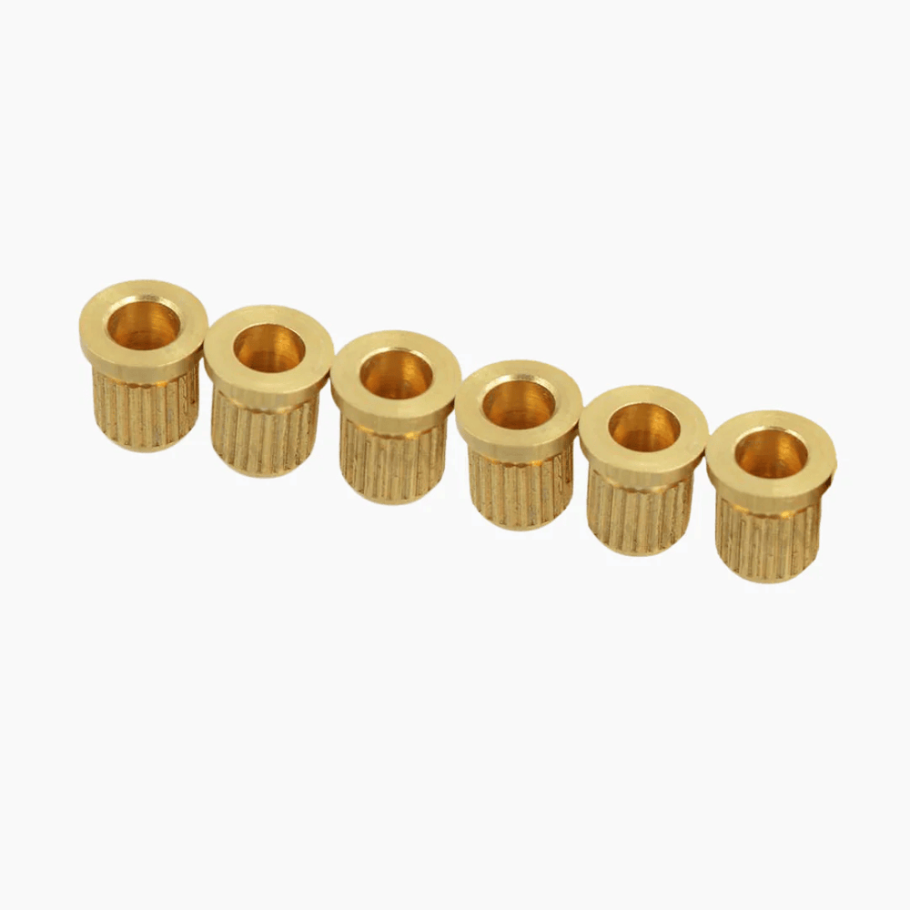 Allparts Gotoh 5/16" Standard Guitar String Ferrules, 6-Pack, GOLD