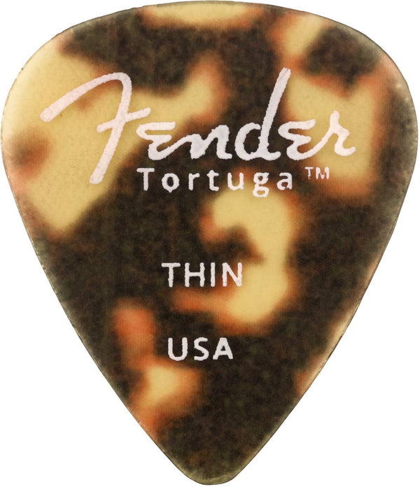 Genuine Fender Tortuga 351 THIN Guitar Picks (6 Set) - 098-0351-125