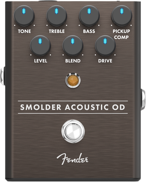 Fender Smolder Acoustic Overdrive Analog Guitar Effects Stomp Box Pedal