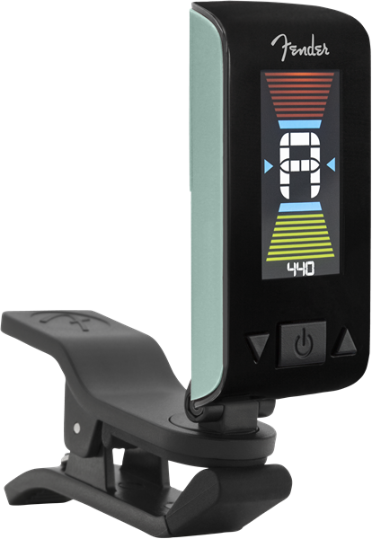 Genuine Fender Original Clip-On Color LCD Tuner for Guitar, Banjo - DAPHNE BLUE