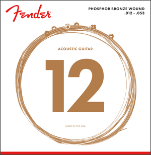 Fender 60L Phosphor Bronze Acoustic Guitar Strings - LIGHT 12-53