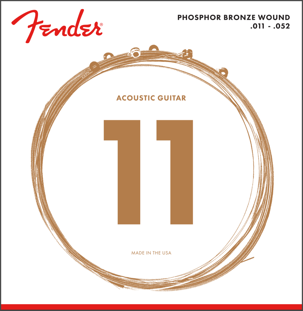 Fender 60CL Phosphor Bronze Acoustic Guitar Strings - CUSTOM LIGHT 11-52