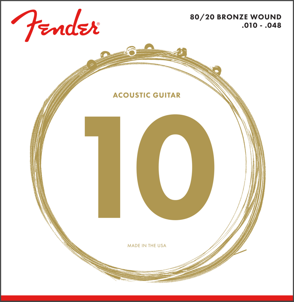 Fender 70XL 80/20 Bronze Acoustic Guitar Strings Set - EXTRA LIGHT 10-48