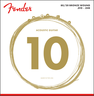 Fender 70XL 80/20 Bronze Acoustic Guitar Strings Set - EXTRA LIGHT 10-48