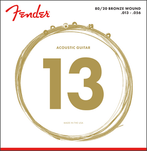 Fender 70M 80/20 Bronze Acoustic Guitar Strings Set - MEDIUM 13-56