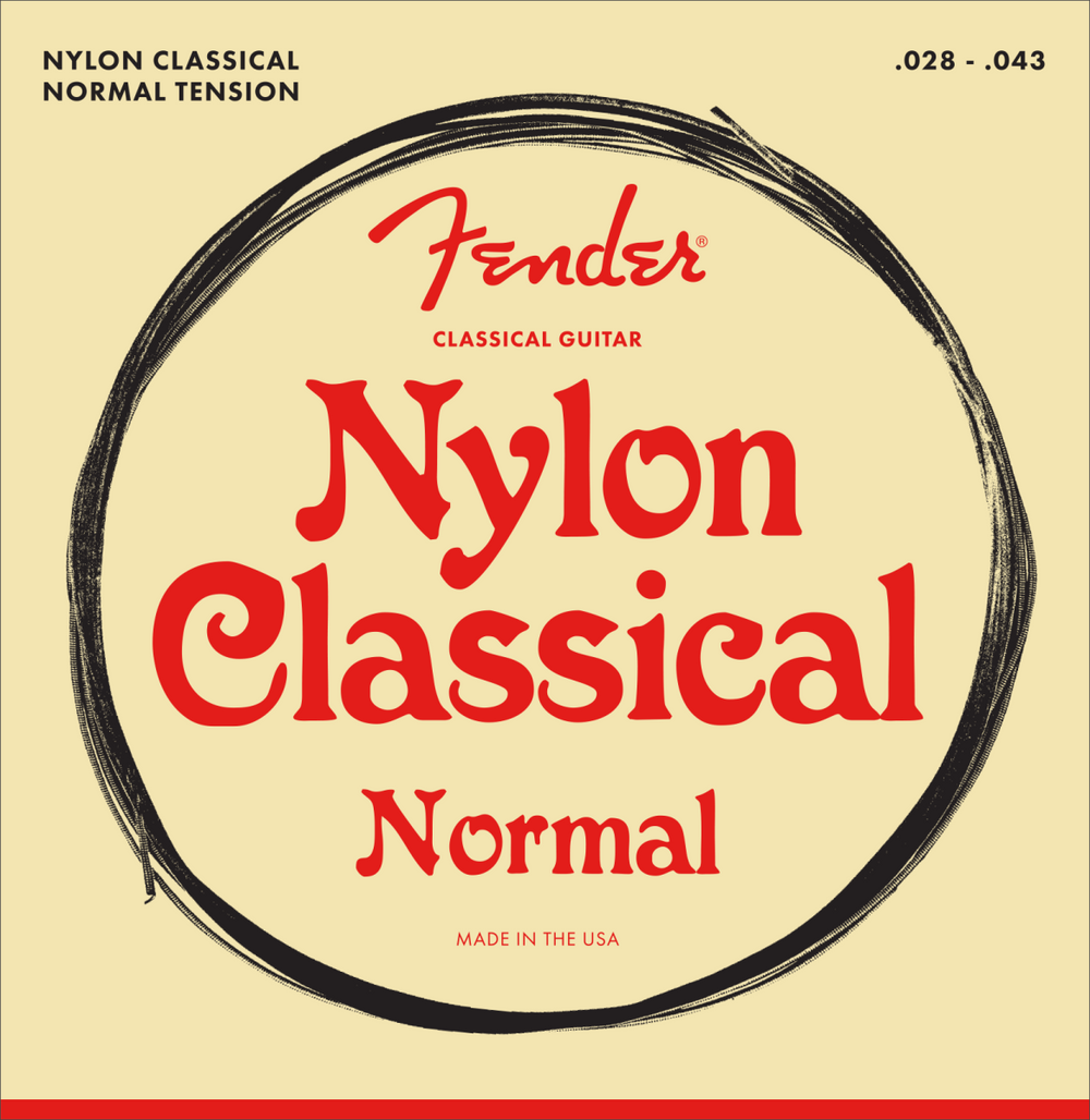 Fender 100 Clear Nylon Tie End Classical Guitar Strings - MEDIUM 28-43