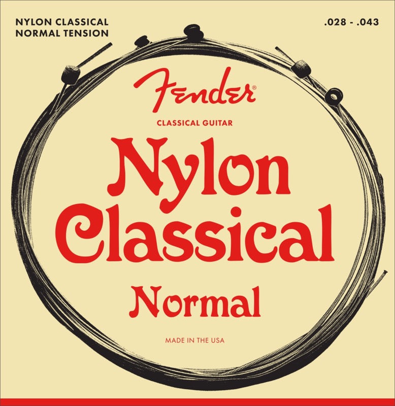 Fender 130 Nylon Ball End Folk Acoustic Guitar Strings Set - MEDIUM 28-43