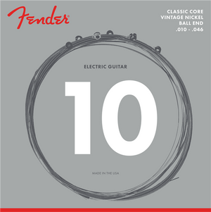 Fender 155R Classic Core Electric Guitar Strings, Vintage Nickel Ball End 10-46