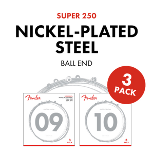 (PACK OF 3) Fender Super 250's Electric Guitar Strings - 250L, LIGHT,  9-42