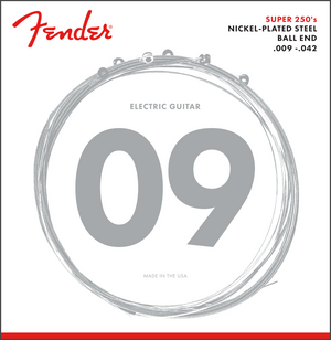 Fender Super 250L Nickel-Plated Steel Electric Guitar Strings Set - LIGHT 9-42