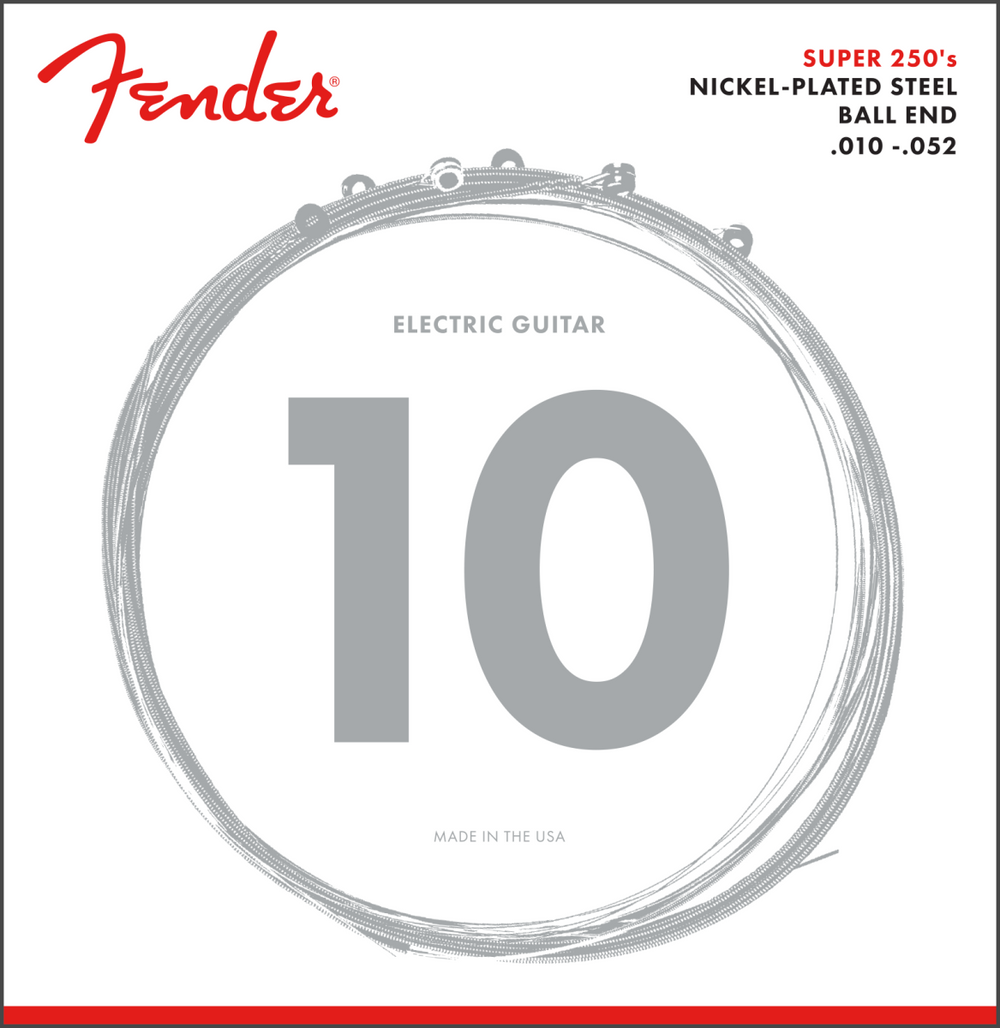 Fender Super 250RH Nickel-Plated Steel Electric Guitar Strings - REG/HEAVY 10-52