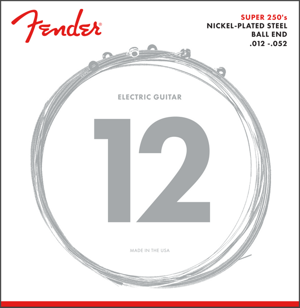 Fender Super 250H Nickel-Plated Steel Electric Guitar Strings Set - HEAVY 12-52