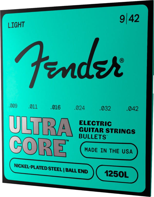 Fender 1250L Ultracore Electric Guitar Strings, NPS, Ball End, Light 9-42