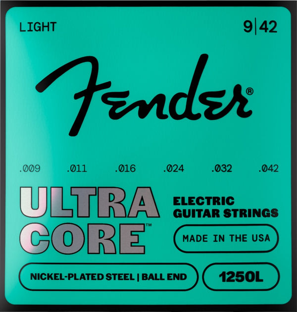 Fender 1250L Ultracore Electric Guitar Strings, NPS, Ball End, Light 9-42