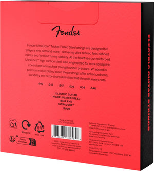 Fender 3-PACK 1250R Ultracore Electric Guitar Strings, NPS, Ball End, Reg 10-46