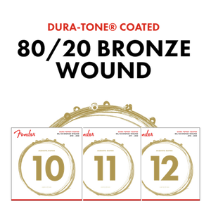 Fender 880XL Dura-Tone Coated Acoustic Guitar Strings - EXTRA LIGHT 10-48