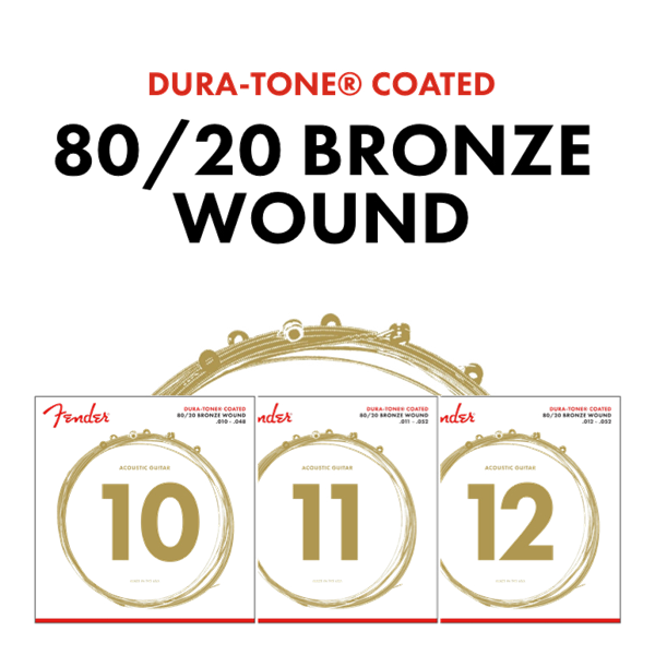 Fender 880XL Dura-Tone Coated Acoustic Guitar Strings - EXTRA LIGHT 10-48