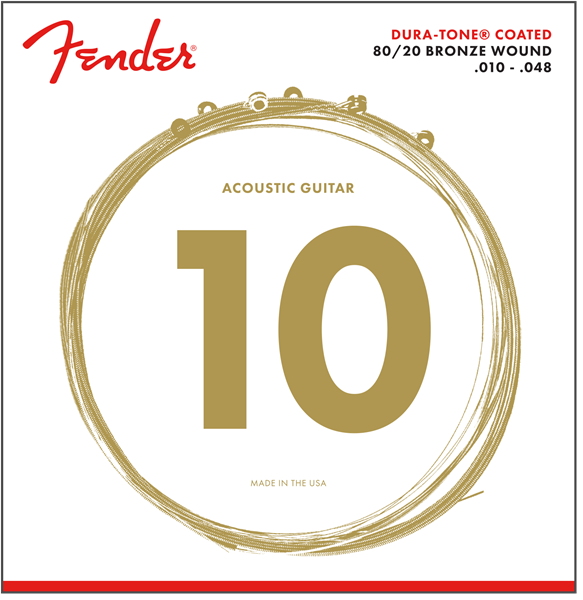 Fender 880XL Dura-Tone Coated Acoustic Guitar Strings - EXTRA LIGHT 10-48